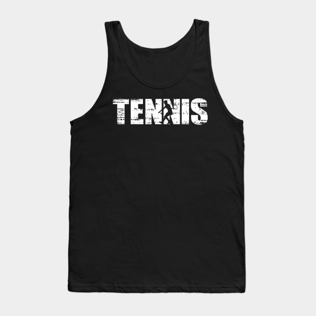 Distressed Look Tennis Gift For Tennis Players Tank Top by OceanRadar